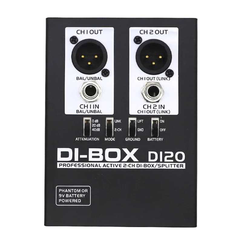 High Performances 2 Channel Active BOX with Link Output and Attenuator