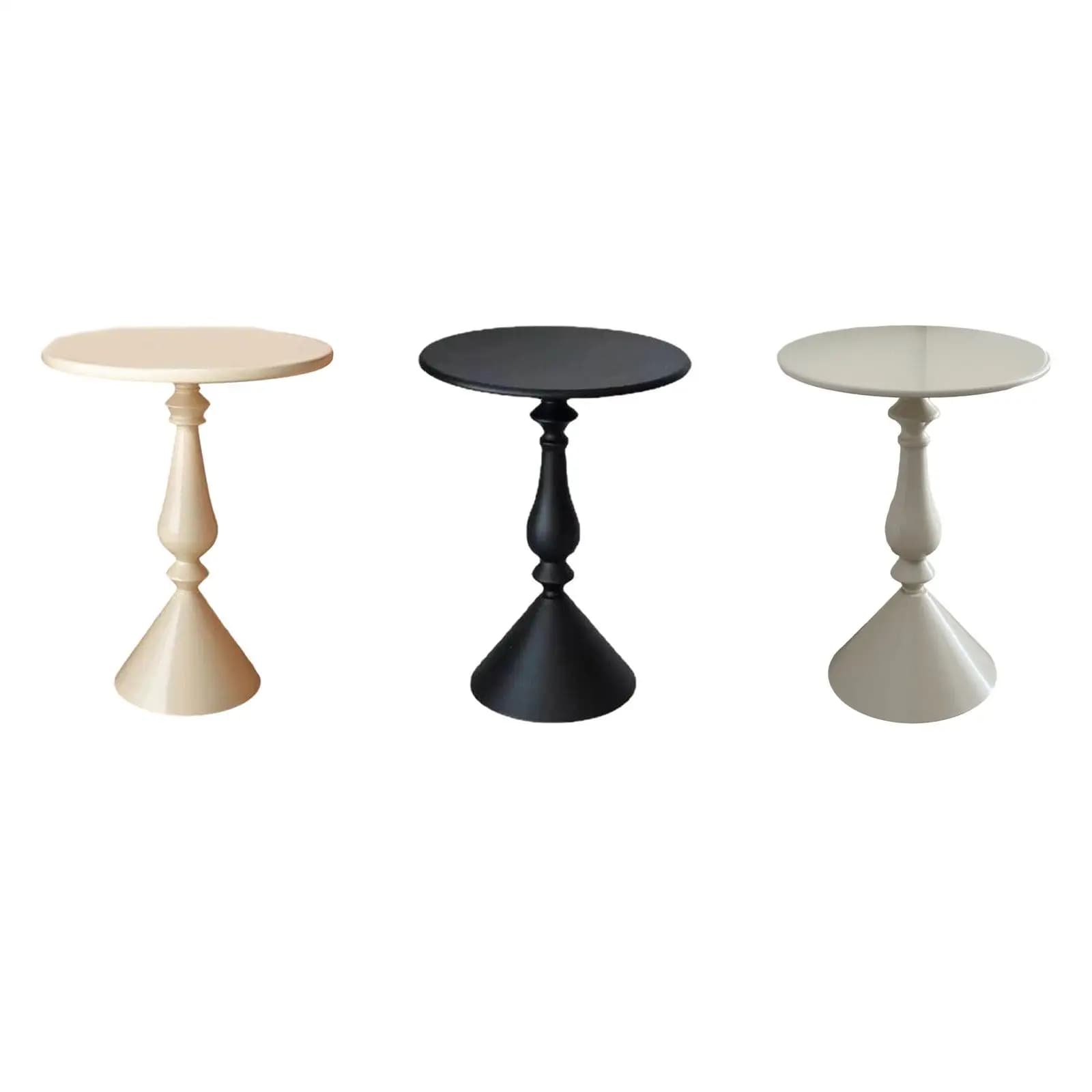 Side Table Small End Table Round Furniture Home Decoration Bedside Table for Apartment Bedroom Office Hotel Indoor and Outdoor