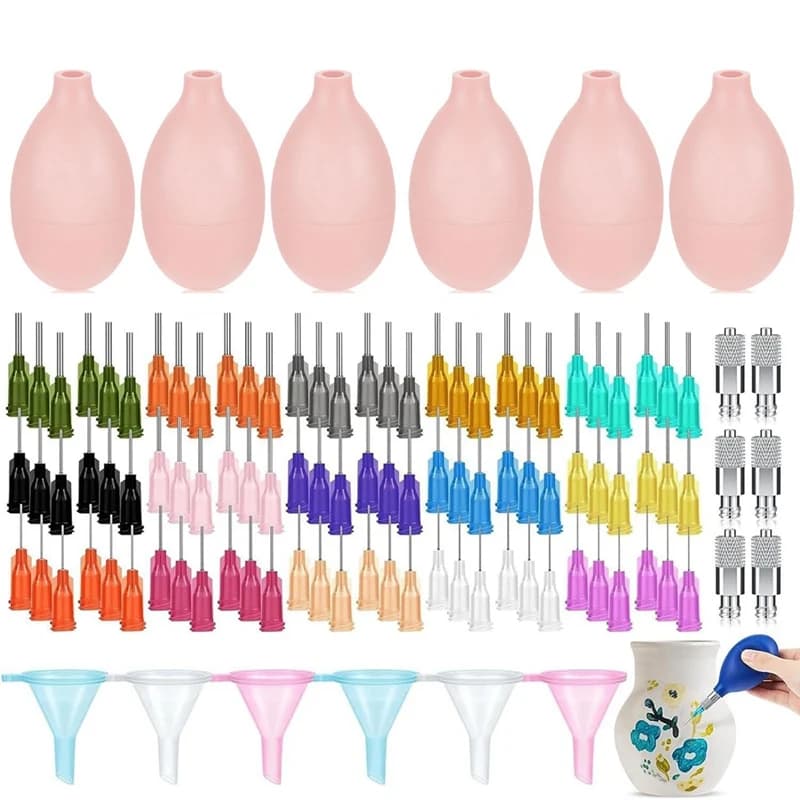 108 PCS Clay For Pottery Pottery Glaze Skid Trailer Bottles For Pottery Set Of 6Pottery Precision Applicator