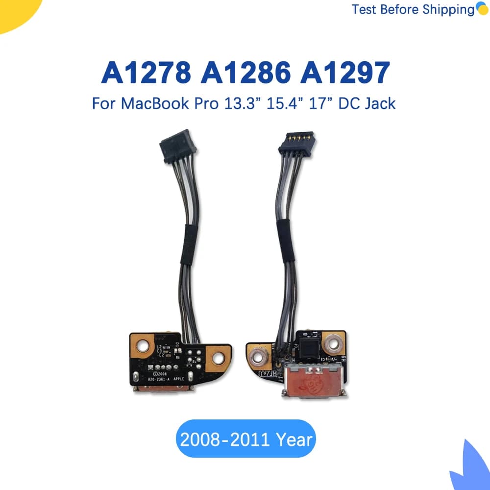 Original DC Jack Power Board For Macbook Pro A1278 A1286 DC Power Jack 820-2361-A 2008 Year