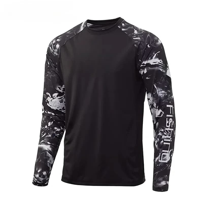 Fishing Shirts Men Long Sleeve Crewneck Sweatshirt Outdoor Uv Protection Breathable Fishing Clothing Camisa Pesca