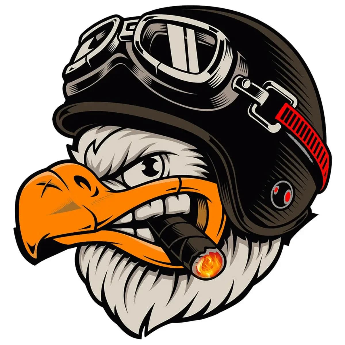 Car Sticker Paper American Eagle Motorcycle Helmet Sticker Waterproof Vinyl Decal, PVC Waterproof Sunscreen 15cm