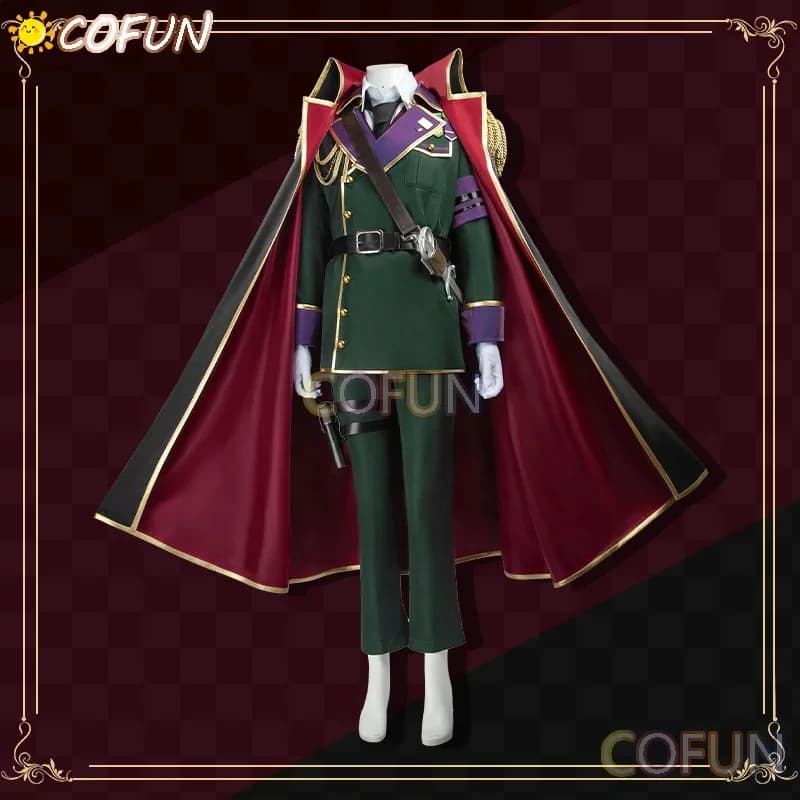 COFUN [Customized] Nijisanji Vtuber Kenmochi Toya Military Uniform Cosplay Costume Halloween Outfits Women New Suit Uniform