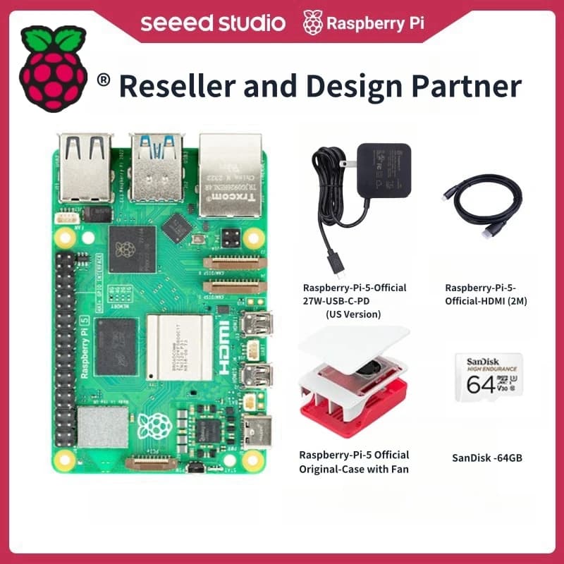 Raspberry Pi5 8GB 16GB 4GB 2GB Kit Laptop MIni PC Computer,2.4GHz 64bit Quad-core Arm Cortex-A76,Bluetooth5.0,BLE Wireless
