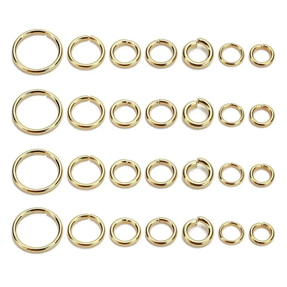 Louleur High Quality Stainless Steel Open Jump Ring Round Gold Color Split Rings For Diy Jewelry Making Findings Wholesale