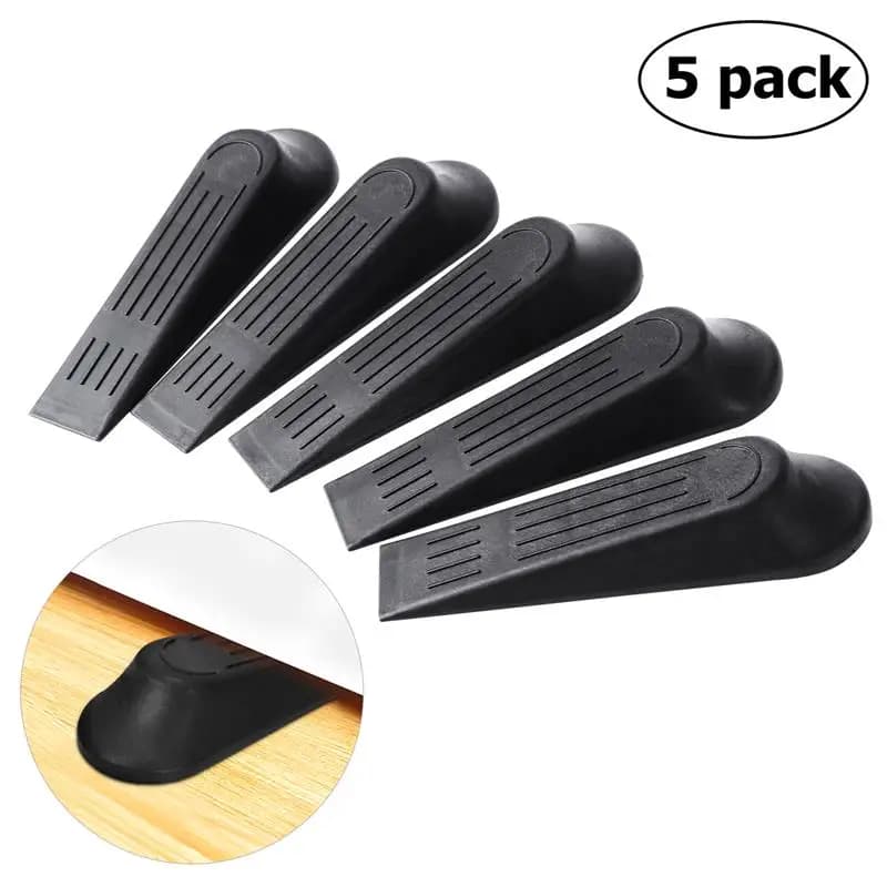 5pcs WINOMO Door Stop Stoppers Door Holder Heavy Duty Door Stopper Door Block Wedge Keeps Doors Open Sliding Jam Block Holder