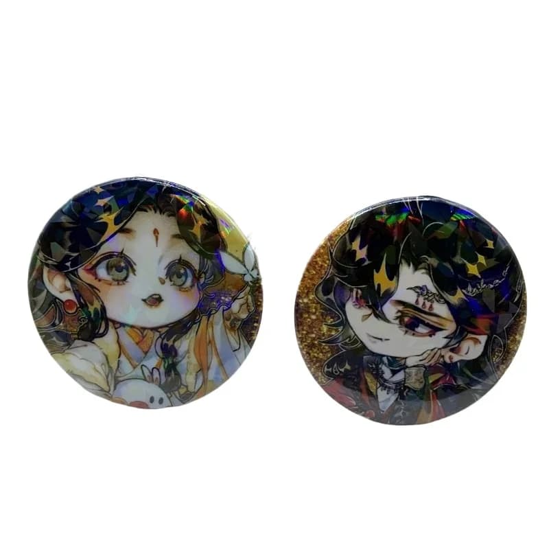 58MM Anime Tian Guan Ci Fu Brooch Xie Lian Hua Cheng Men Badges Brooches Pins Accesorios Clothing Ornament Women Men Xmas Gift