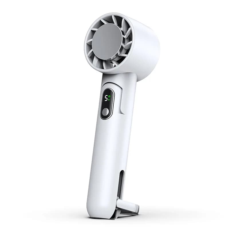 Refrigeration Handheld Fan Portable Power Bank Desktop Can Be Vertically Hung with Usb Folding Small Fan Digital Display