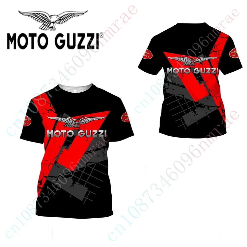 Moto Guzzi Oversized T-shirt Anime T-shirts Harajuku Short Sleeve Top Unisex Clothing Casual T Shirt For Men Women Custom Logo