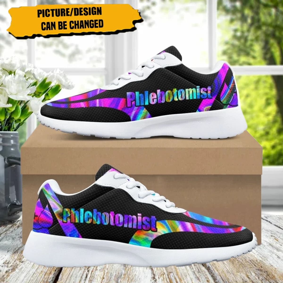 phlebotomist Design Print for Women Home Yoga Pilates Fitness Shoes Cozy Shock Absorbing Wear-Resistant Ladies Outdoor Sneakers