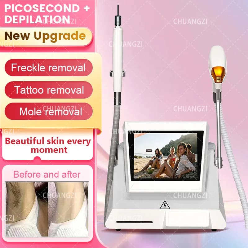 2025 NEW 808nm 2-in-1 picosecond three wavelength 3000W diode laser freezing point painless permanent hair removal machine