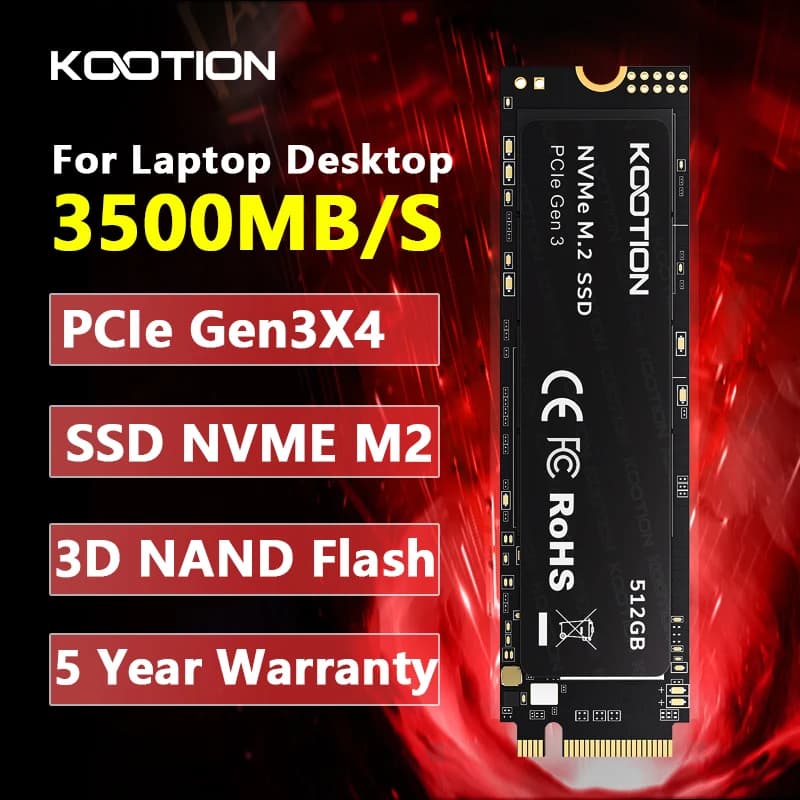 KOOTION X15 M.2 SSD 256GB 512GB 1TB SSD Solid State Drive M2 SSD M.2 NVMe PCIe Internal Hard Disk For Laptop Desktop MSI Dell HP