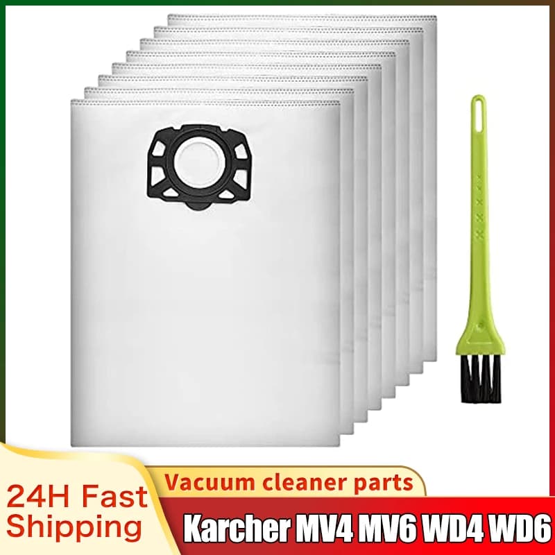 Filter Bags Replacement for Karcher Vacuum Cleaner WD4 WD5 WD6 MV4 MV5 MV6, Dust Protection Filter Bags for Karcher 2.863-006.0
