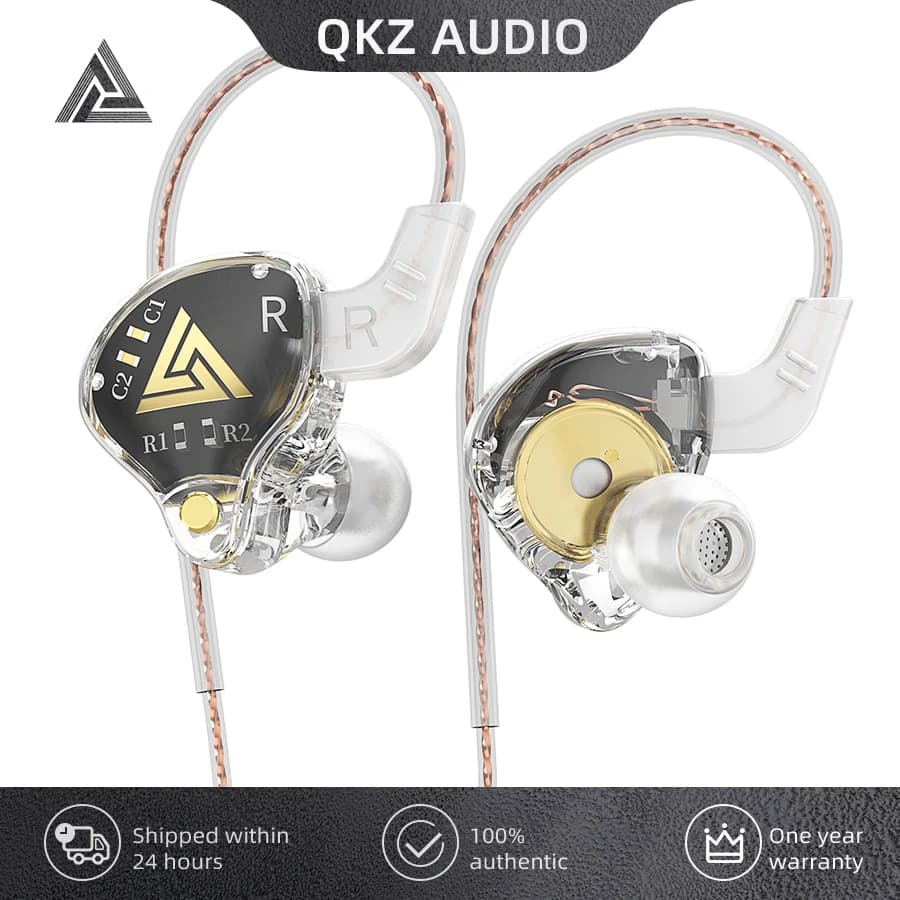 Original QKZ AKX HiFi Earphone Wired Dynamic Headphones with Mic CCAW Bass Stereo Headset Sport Running Music Earbuds