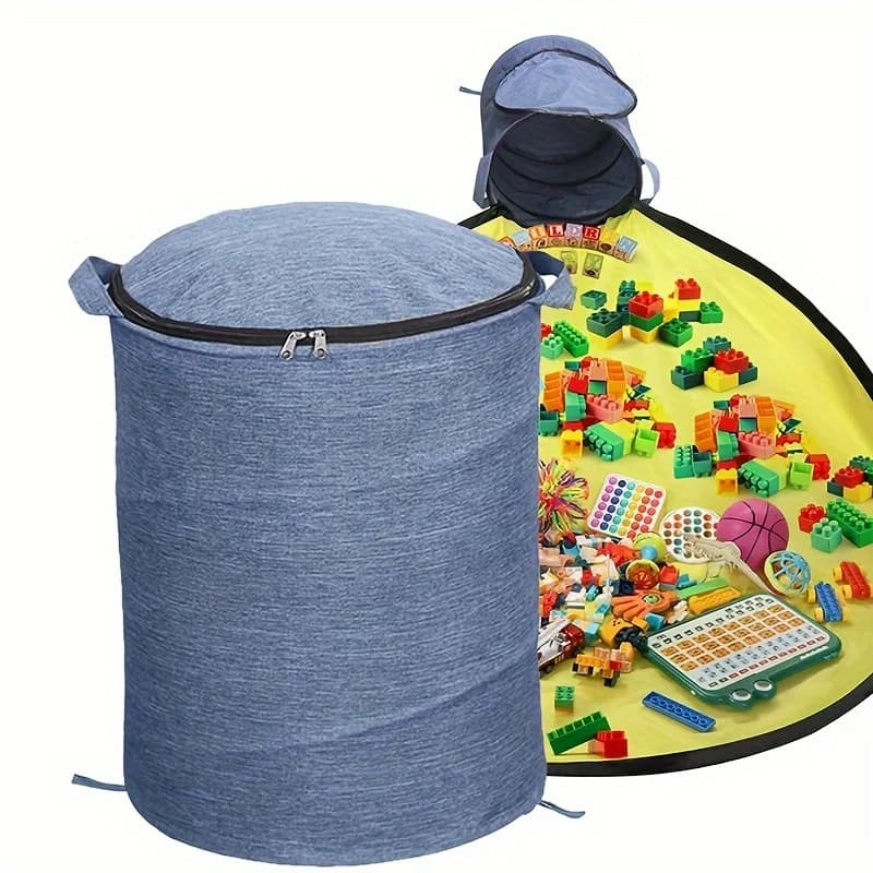 Toy Storage Building Blocks Lego Children's Doll Storage Bag Large Detachable Quick Storage Game Mat Storage Bucket