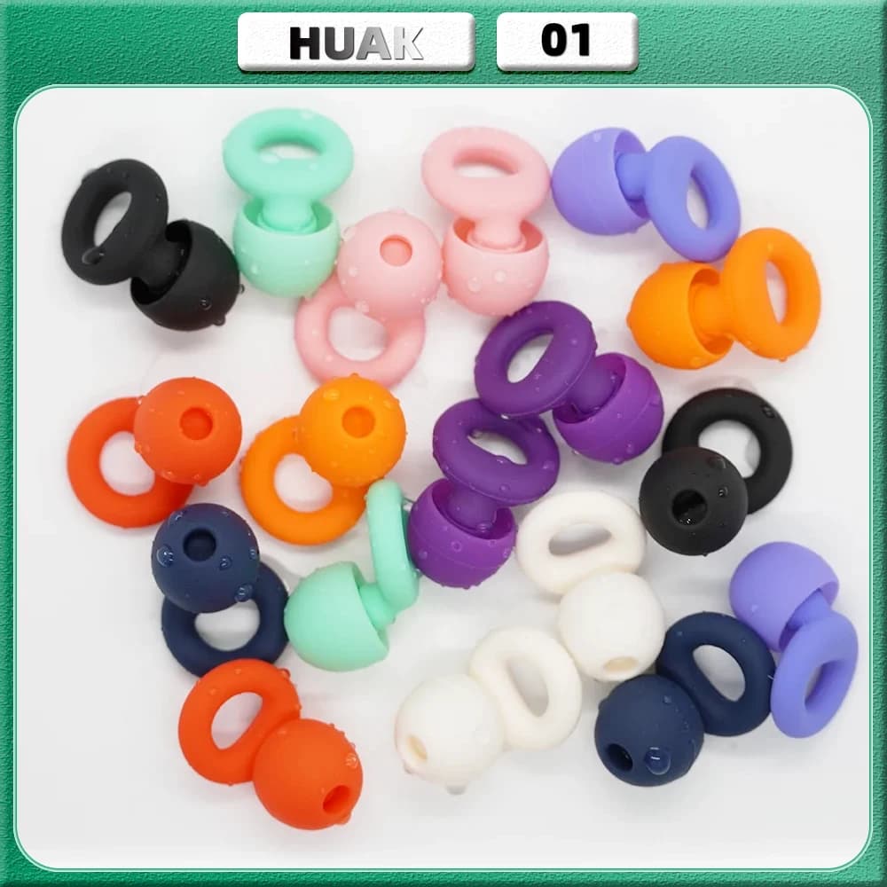 HUAK 8 Ear Tips in XS/S/M/L Quiet Ear Plugs for Noise Reduction – Super Soft, Reusable Hearing Protection for Sleep,Swim, Work