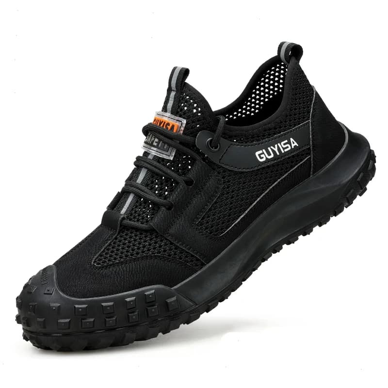 mens casual summer safety shoes breathable working sneakers worker steel toe caps boots black stylish security footwear protect