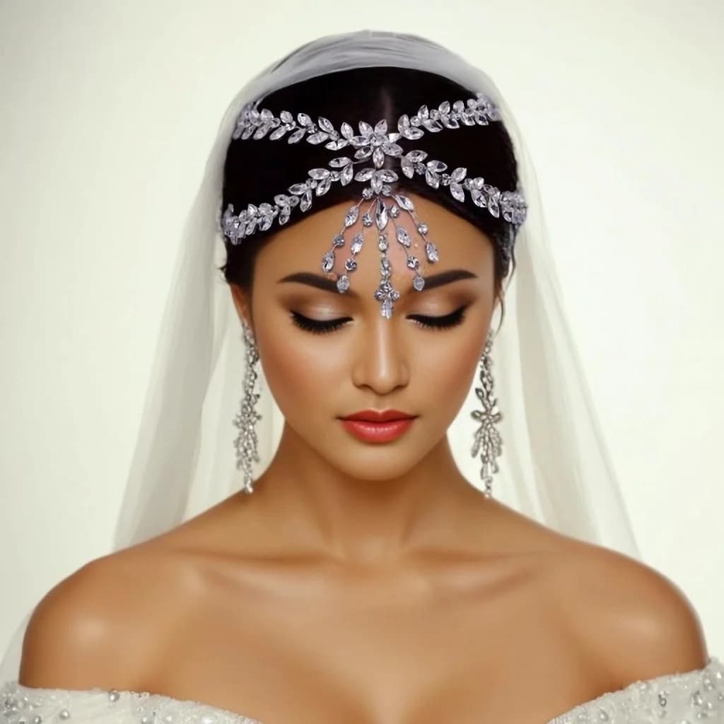 Forehead Headband Bridal Hair Accessories Crystal Head Chain Wedding Headpiece Bride Hair Jewelry Woman Headwear HP469