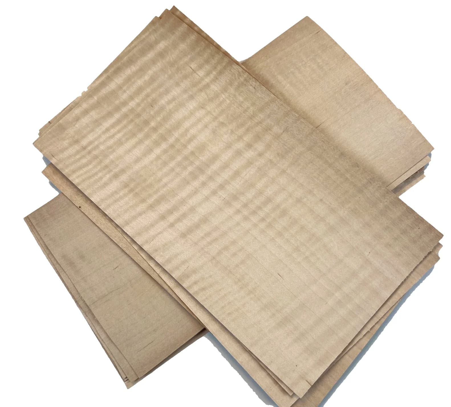 5pcs/lot  Length:200x110mm Thickness:0.3-0.5mm Pure solid wood natural maple shadow wood veneer Thin Wood Chips
