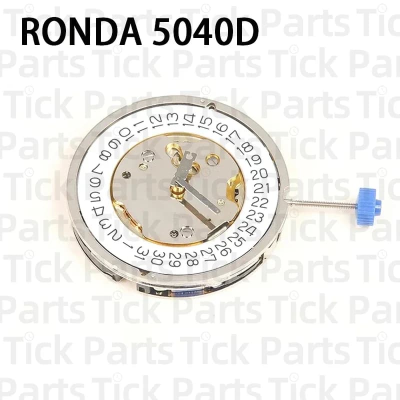 Imported Swiss RONDA 5040D Movement Brand New Original Quartz Six Hands Movement White Watch Repair Movement Replacement Parts