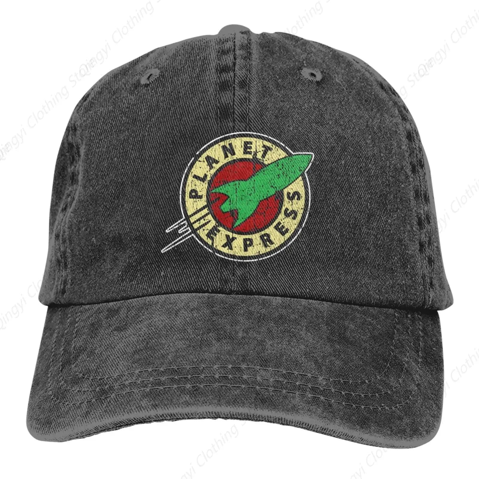 Men's Black Adjustable Vintage Washed Denim Baseball Cap Hat Trucker Cap