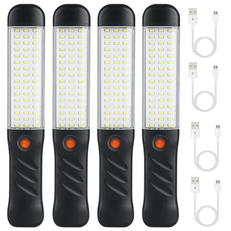 Rechargeable LED Work Light Magnetic Base Waterproof 3 Modes LED Flashlight Inspection Light for Car Repair Household Outdoor