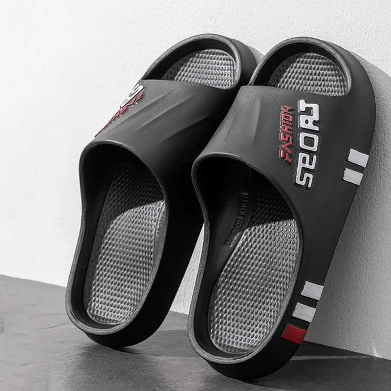 Fashion Men Massage Slippers Indoor Outdoor Sandals Beach Flip Flop Thick Sole Women Slides Summer Non-Slip Men Shower Slippers