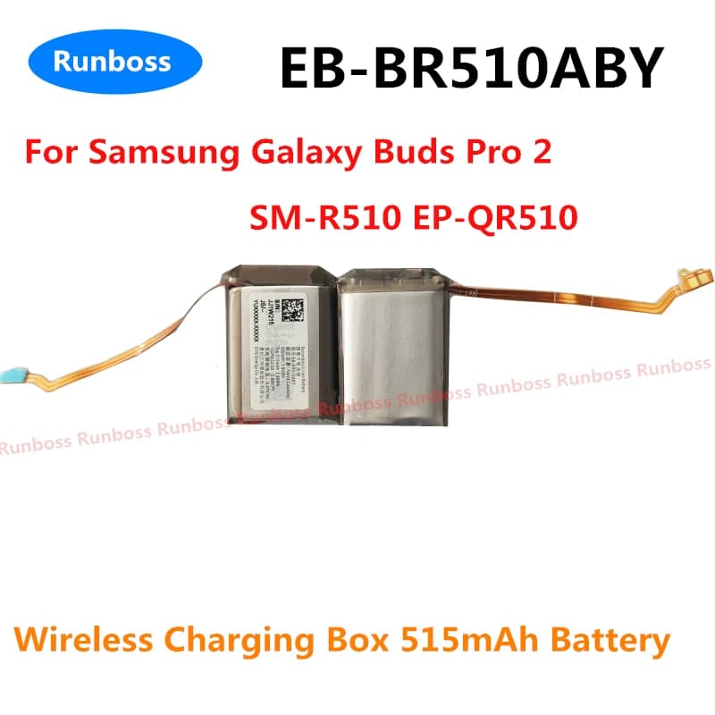3.7V 515mAh Wireless Headset Battery EB-BR510ABY For Samsung Galaxy Buds Pro 2 Pro2 SM-R510 EP-QR510 Charging Case