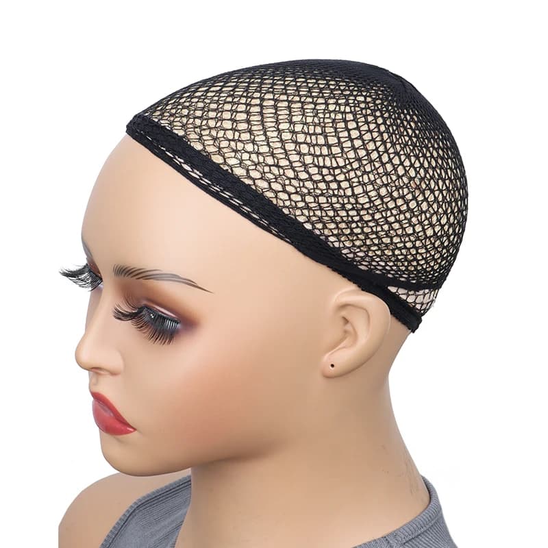 Black Hair Net Stretch Mesh Dome Woven Hat Wig Net Breathable Mesh Cap For Wig Accessories