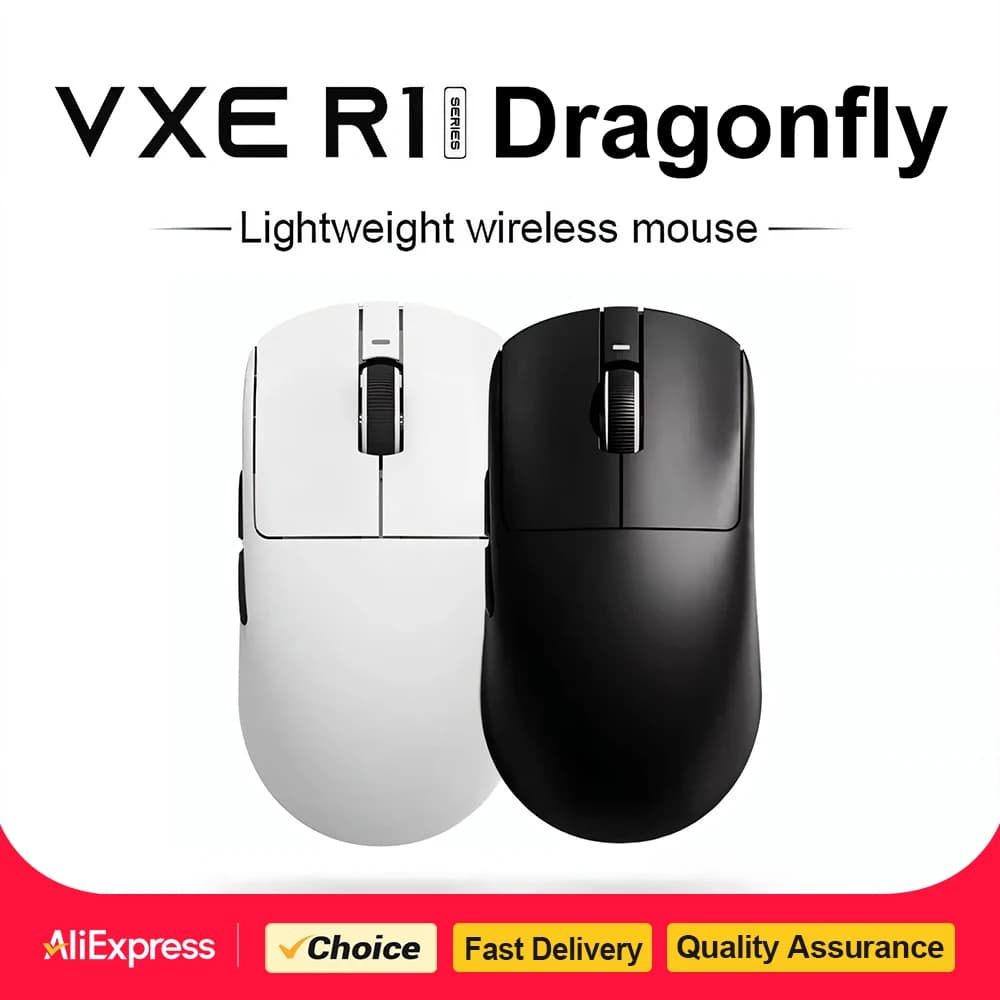 VGN VXE R1 Pro MAX Dragonfly R1 E-sports Gaming Mouse Rechargeable PAW3395 Lightweight Ergonomic 2.4G Wireless Mouse