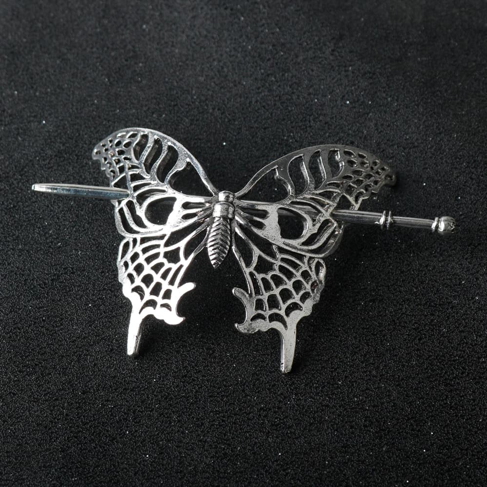 Nordic Viking Hair Accessories Butterfly Hair Stick For Women Girl Gothic Tiara Hair Clip Metal Jewelry