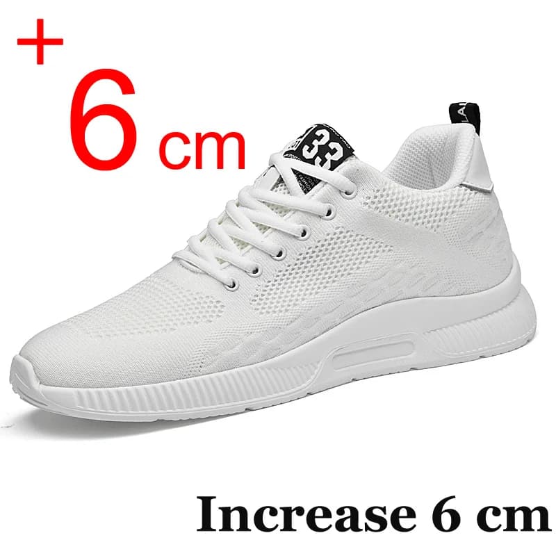 Plus Size 46 Men Sneakers Elevator Shoes Summer Mesh Breathable Heightening Shoes Man Invisiable Increased 6CM Taller Shoes