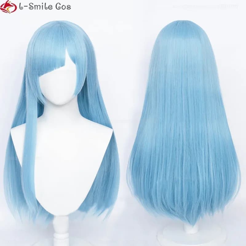 Anime Kasumi Miwa cosplay wig long straight blue Miwa Kasumi wigs heat resistant synthetic hair Halloween cos wig accessory