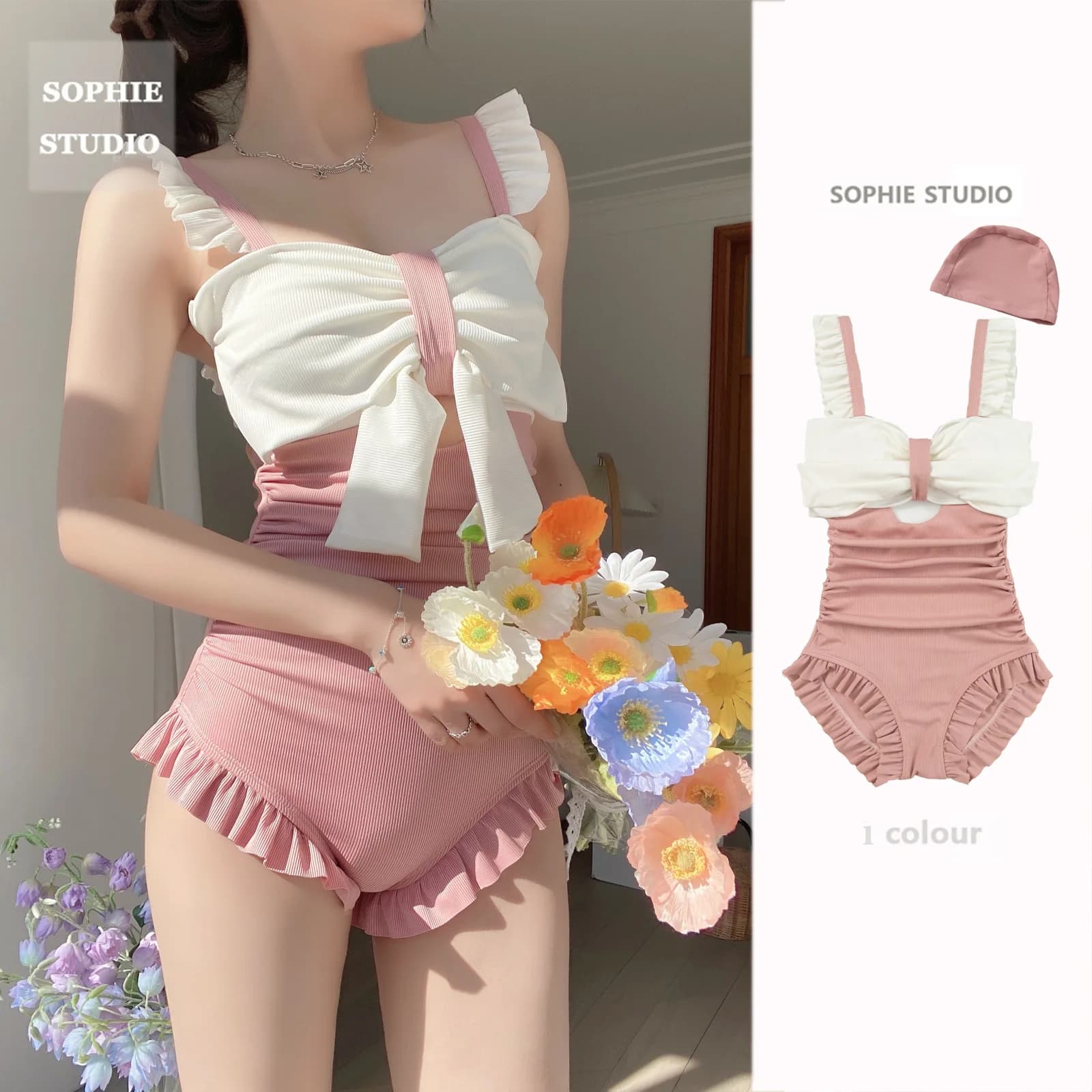 New One Piece Swimsuit Tummy Control Women's Sexy Slim Fit Korean Fashion Swimwear Sexy Bathing Suit Women