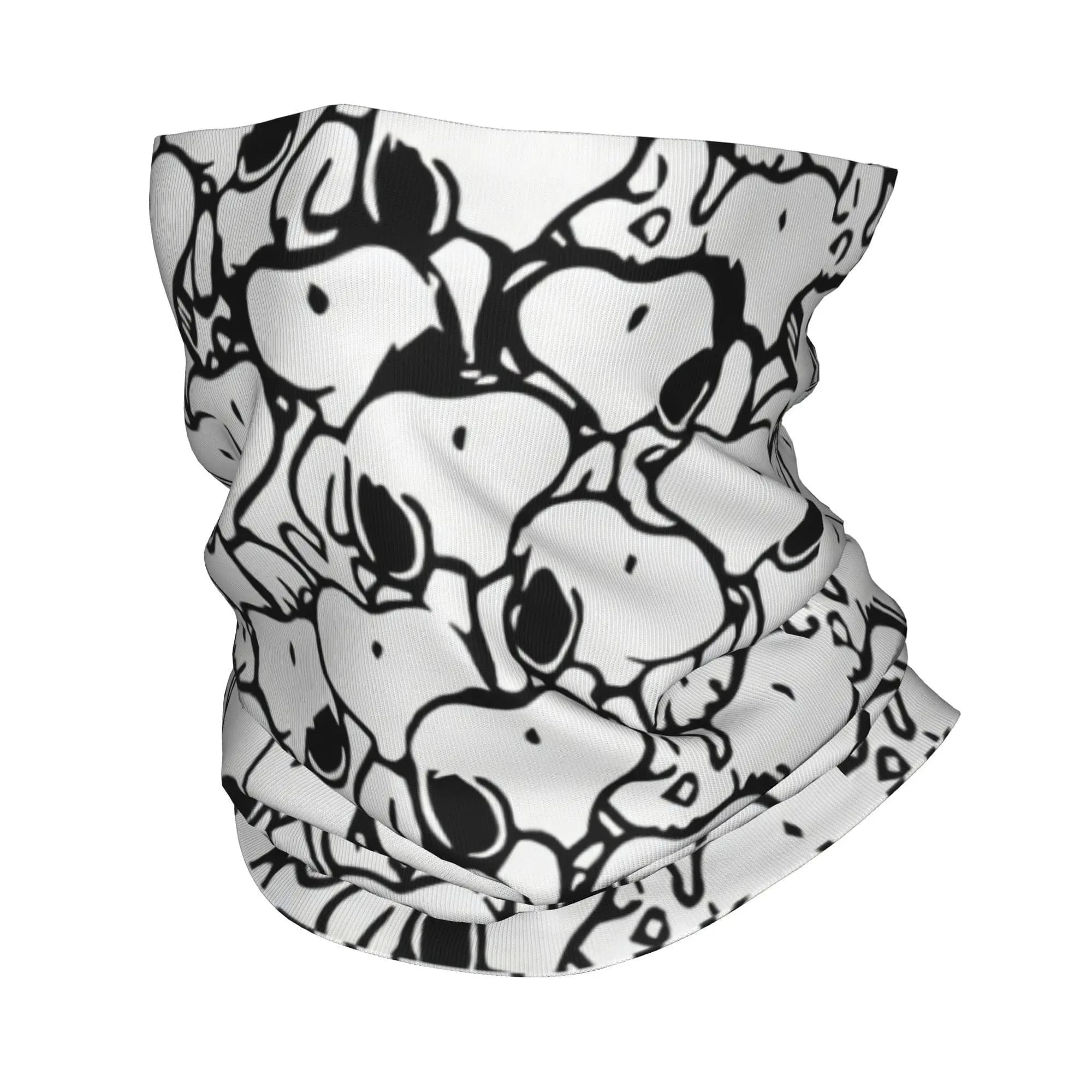 Custom S-Snoopys Anime Pattern Neck Gaiter Men Women Windproof Winter  Bandana Scarf for Cycling