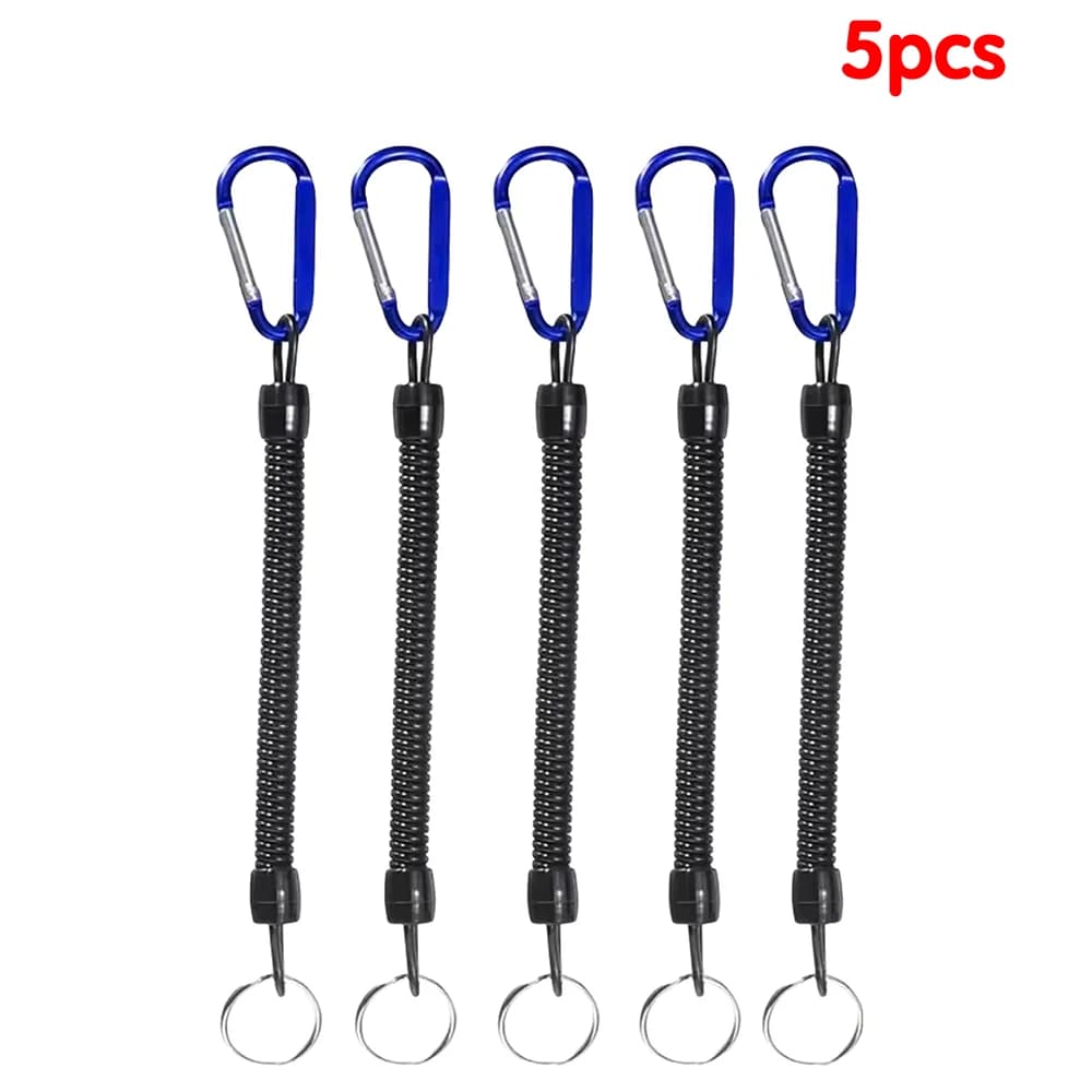 Fishing Lost Rope 5 Tactical Telescopic Spring Elastic Rope Buckle Camping Anti Loss Mobile Phone Keychain Fishing Rope