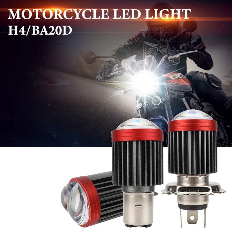 1pcs H4 led lamp ba20d led moto headlight h4 Led motorcycle spotlight motorcycle fog lights h6 ba20d led 12v 6000k white yellow