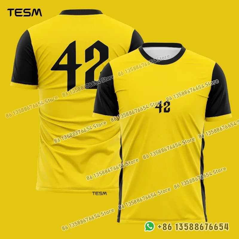 TESM 2025 Summer Men Breathable Sports Short - Sleeve T - Shirts HD Prints, Ideal Running, Fan Retro Tops