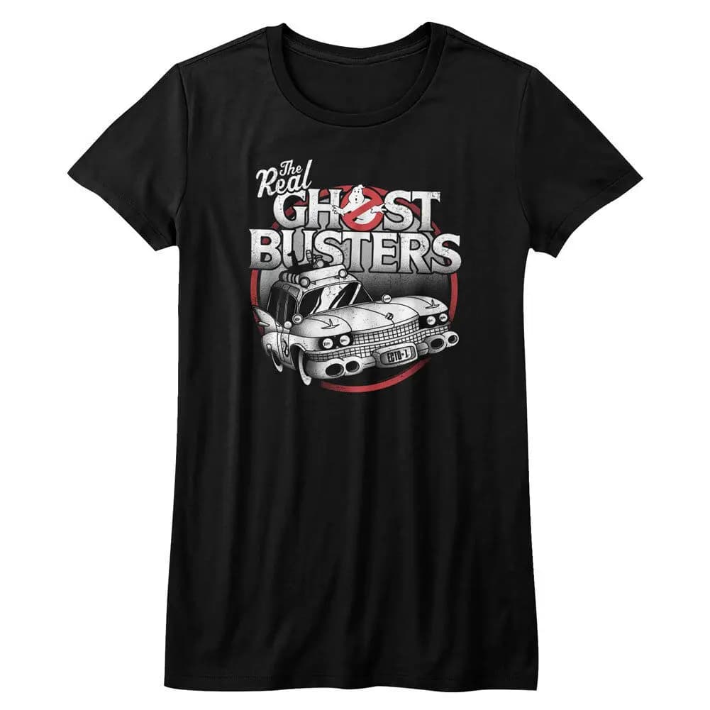 The Real Ghost Busters Cartoon Ecto 1 Women's Fitted T Shirt