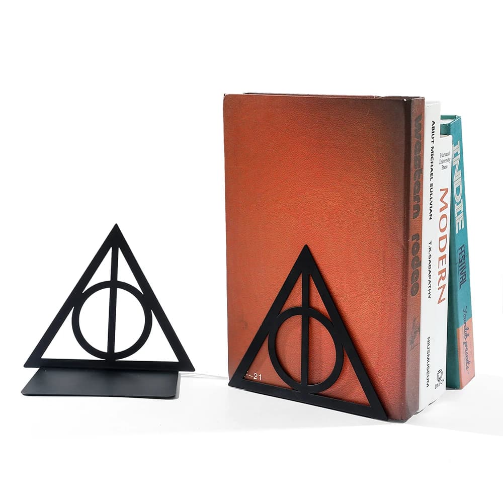 Movie Harry Potter Triangle Shape Book Terminal, Metal Heavy Book Terminal, Fan Desktop, Home Office, Iron Book Terminal