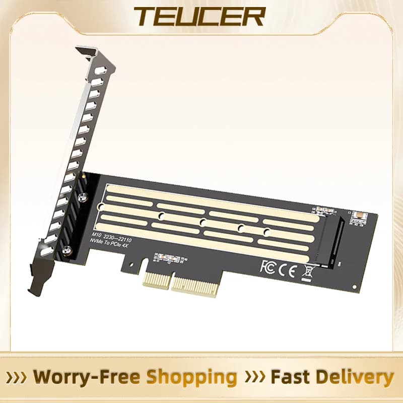 TEUCER NVME Adapter NVME PCIE X4 M.2 NVME to PCIE Adapter Card Suitable for PCI-E X4 X8 X16 Hard Disk Adapter Card