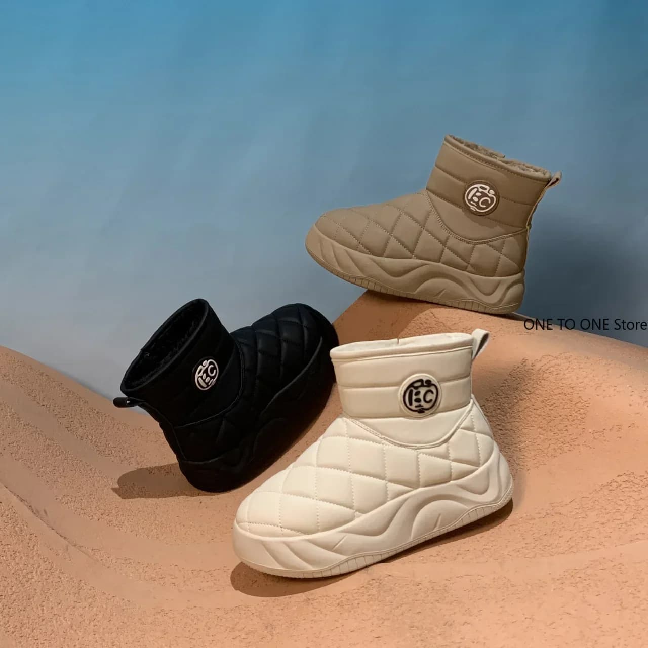 Snow Boots Women's Velvet Thickening 2025 New Winter Fashion Short-tube Slip-on Warm Bread Cotton Shoes Winter Boots Women Shoes