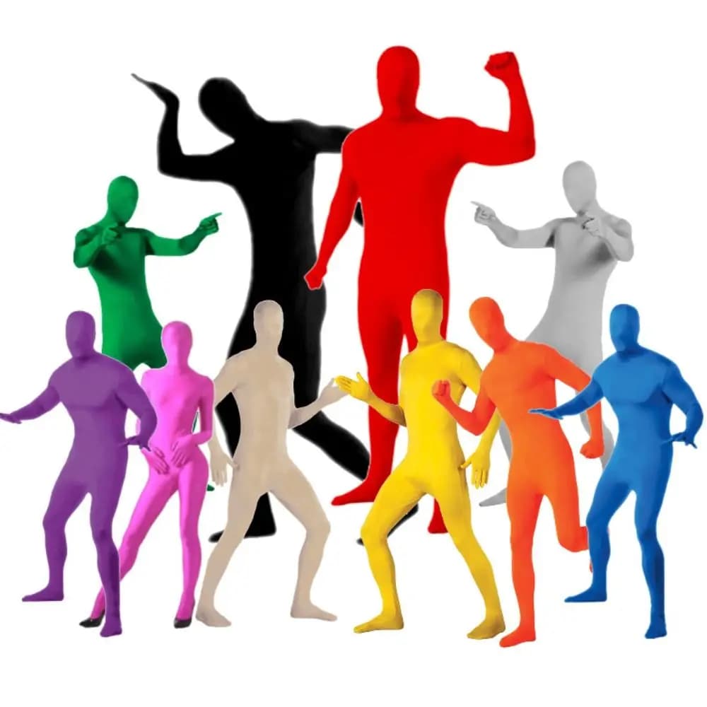 Invisibility Cloak Kid Adult Zentai Spandex Suit Jumpsuit Full Body Suit Costumes Outfit Multi-color Skin Tight Bodysuit Women