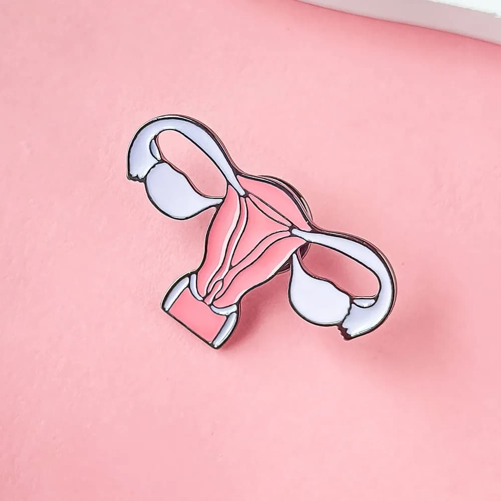 Harong Ovary Medical Enamel Pin Fashion Delicate Brooch for Anatomy Gynecologist Internship Coat Badge Jewelry Gift