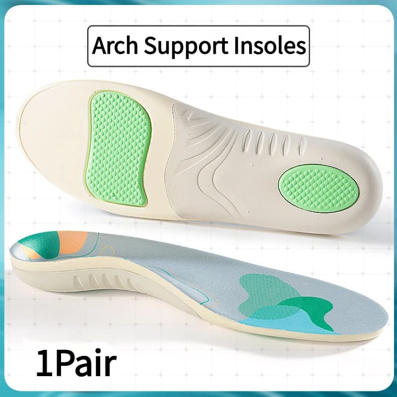 1Pair Flat foot Orthotic Insoles Comfortable arch support insole Shock Absorption Shoe Sole men and women Sports insoles