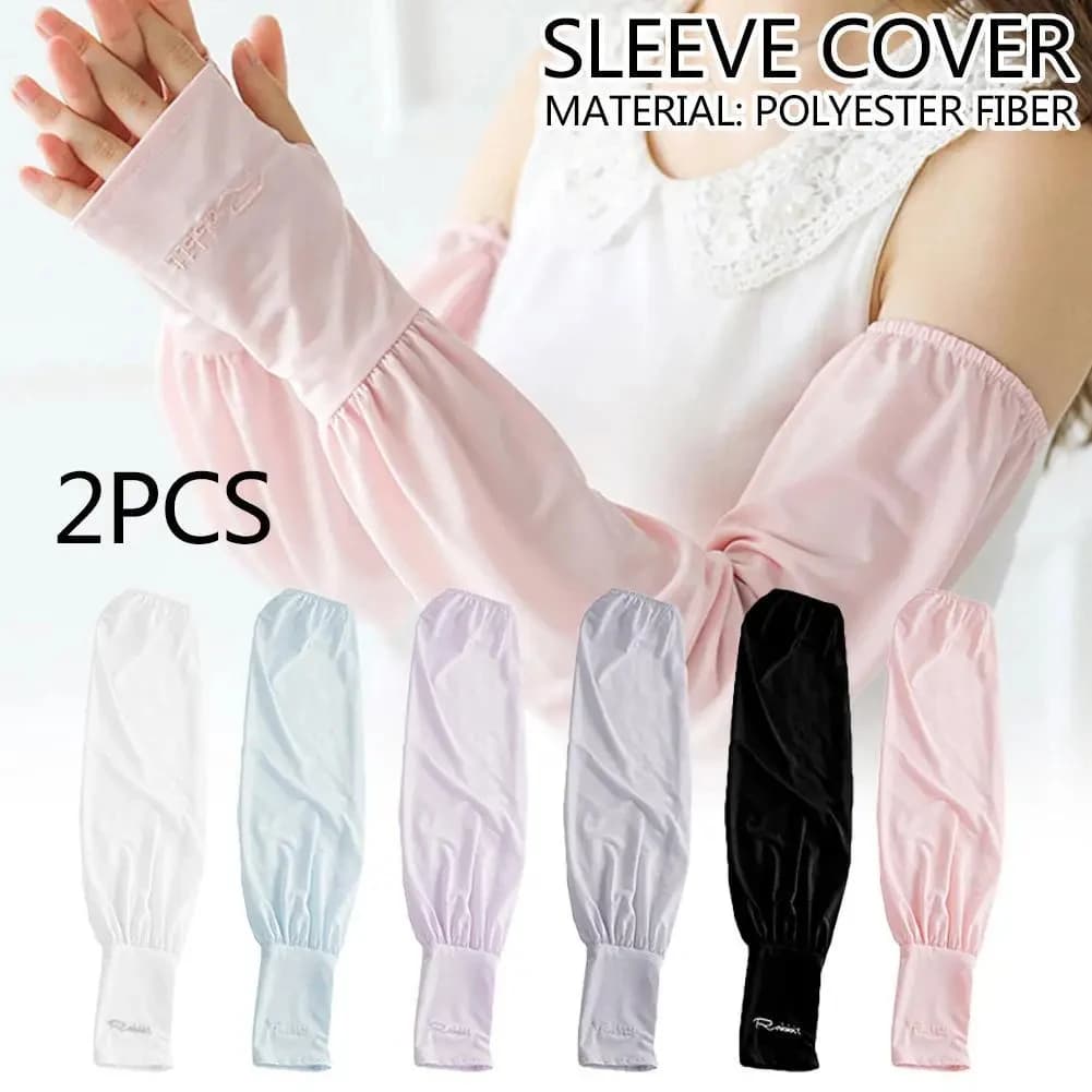 Summer Loose Sunscreen Driving Ice Silk Sleeve Female Long Length UV Protection Arm Arm Glove Sleeves Super Soft Breathable