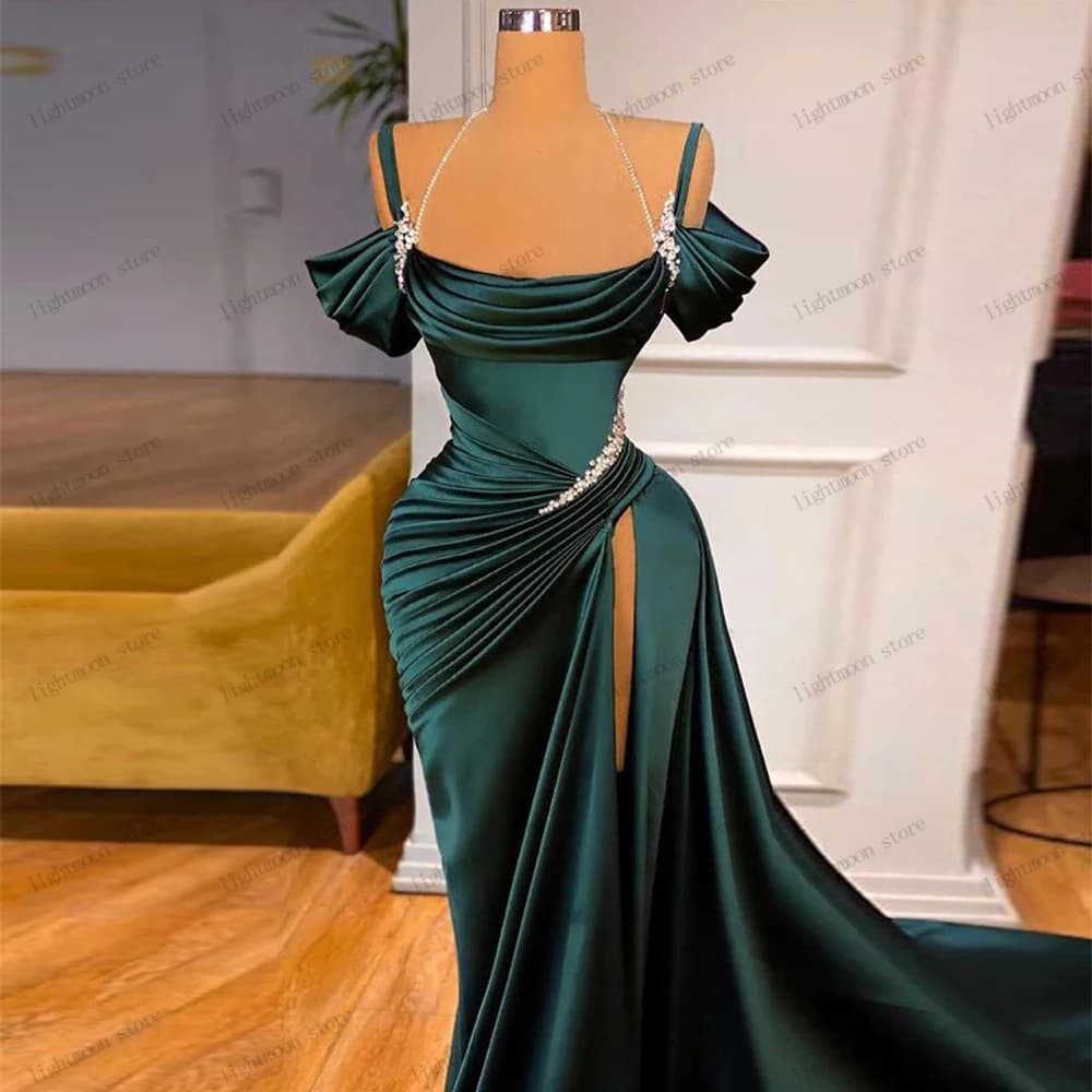 Classic Evening Dress Elegant Prom Dress Boat Neck Ball Gowns Off The Shoulder Sexy Robes Glamorous Vestidos De Gala Customized