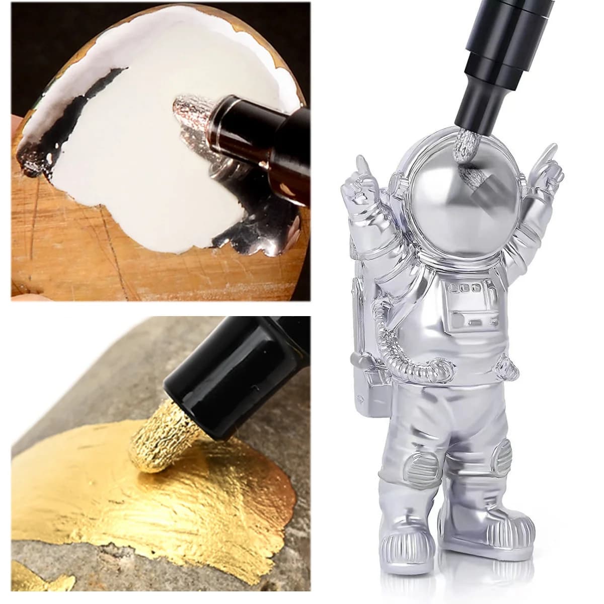 3/1pc Reflective Art Marker Paint Pen Silver Liquid Chrome Shines Reflect Silver Markers Pen Metallic Art Craftwork Pen For Tire