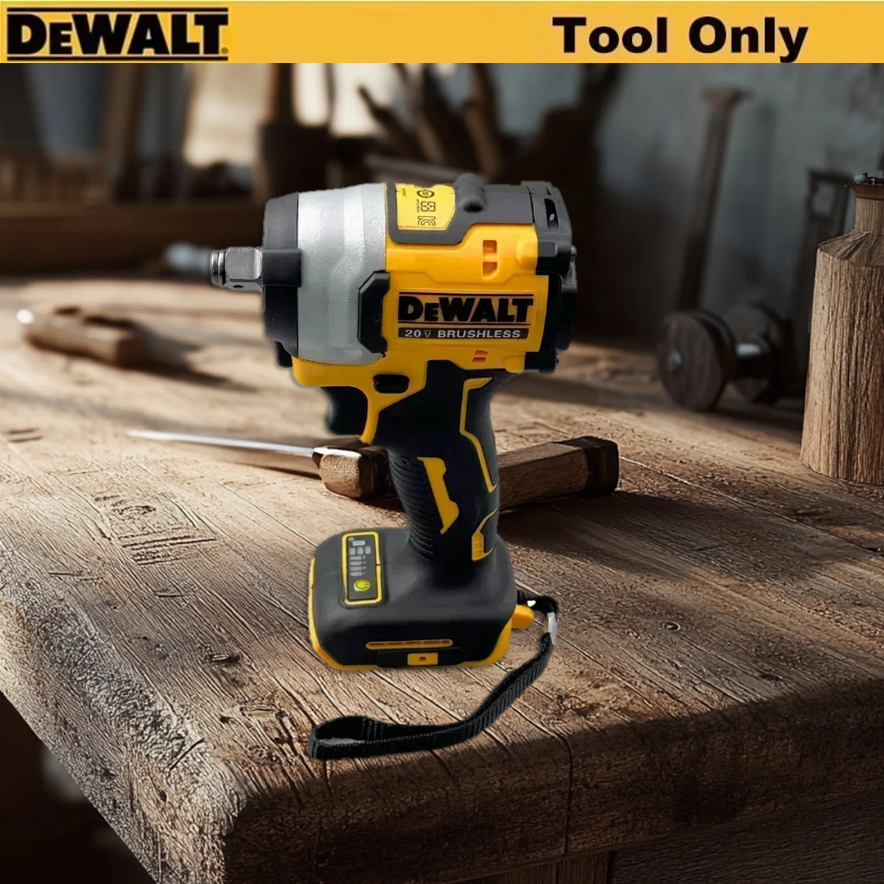Dewalt DCF922 Electric Impact Wrench Rechargeable High Torque 406Nm(Reverse) 1/2" 2500 RPM Universal 20V Battery Power Too