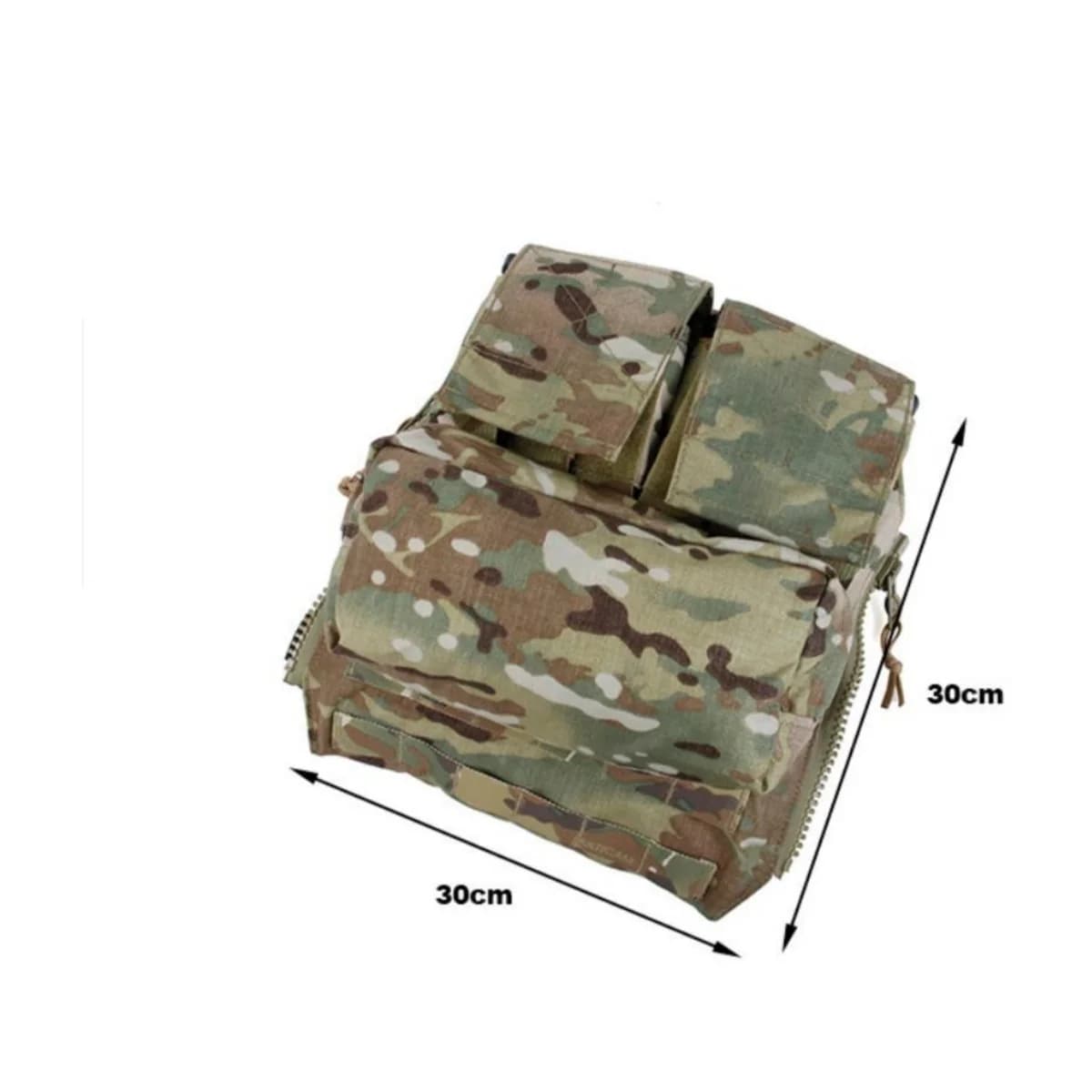 2509-MC/New Vest Rear Package CPC AVS JPC2.0 Vest Universal Attack Backboard Zipper Attached Bag  Imported Fabric